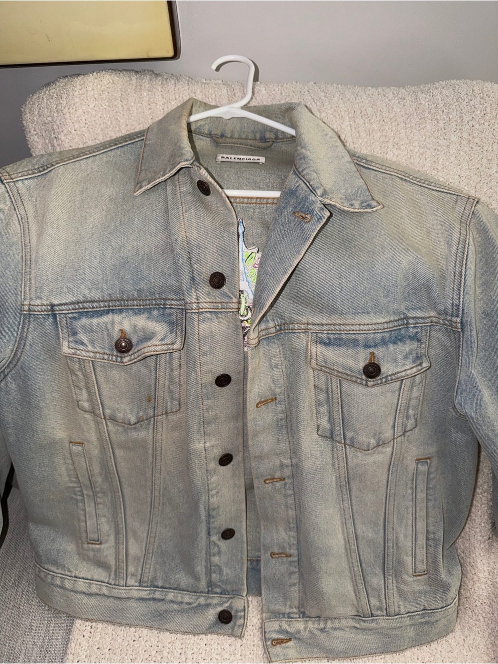 Balenciaga Light Wash Denim Trucker Jacket